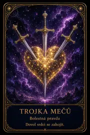 Tarotova karta Trojka mečů