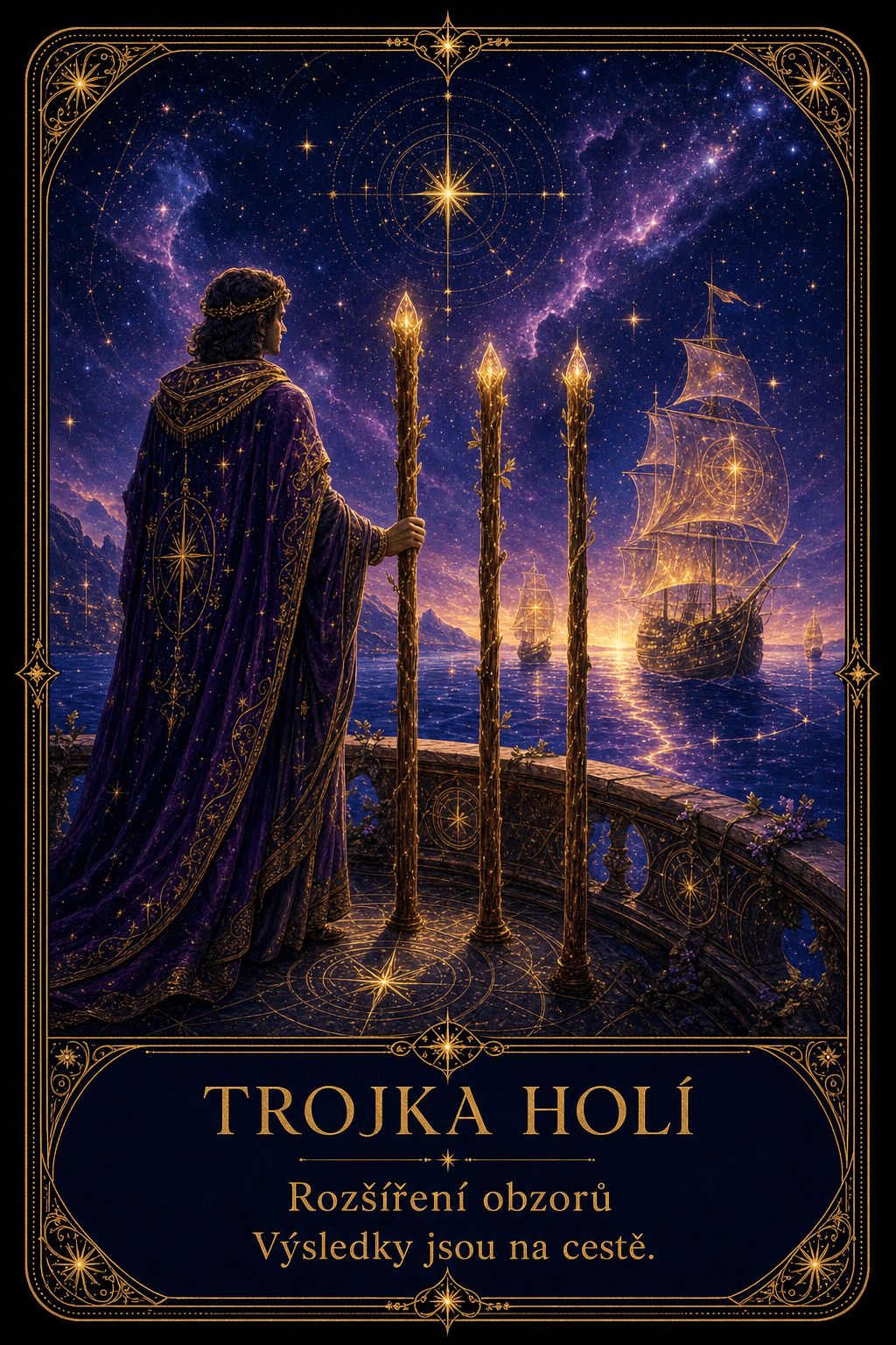 Tarotova karta Trojka holí